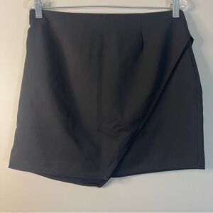 Tobi Black Mini Wrap Skirt